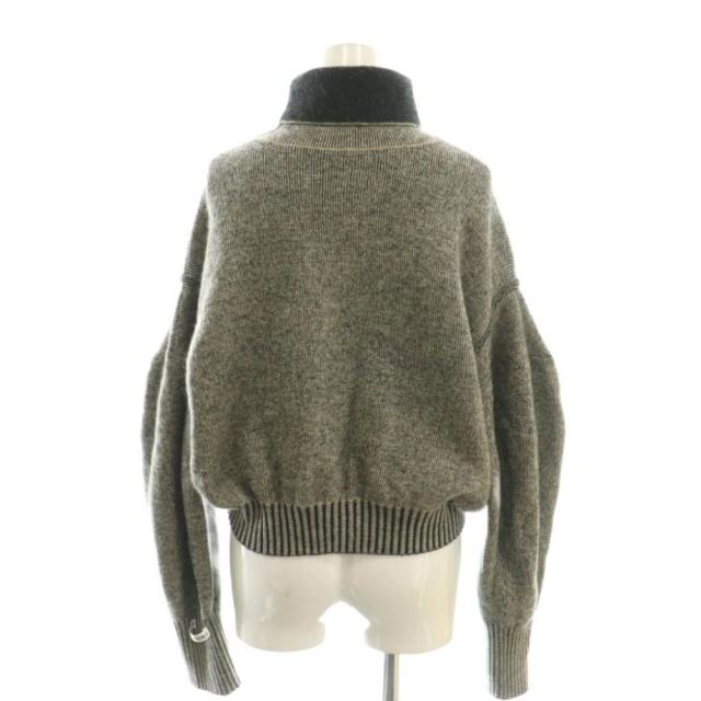 【中古】アキコアオキ AKIKOAOKI Hans リバーシブルタートルネックニット セーター 長袖 グレー 黒_2
