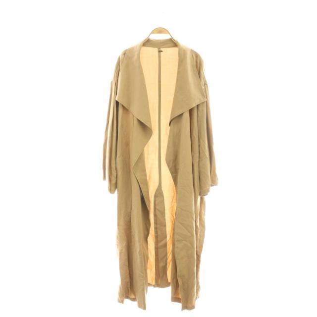 【中古】Lisiere L'Appartement リジェール アパルトモン Relax Gown Coat コート スプリング 薄手 ブラウン /CX