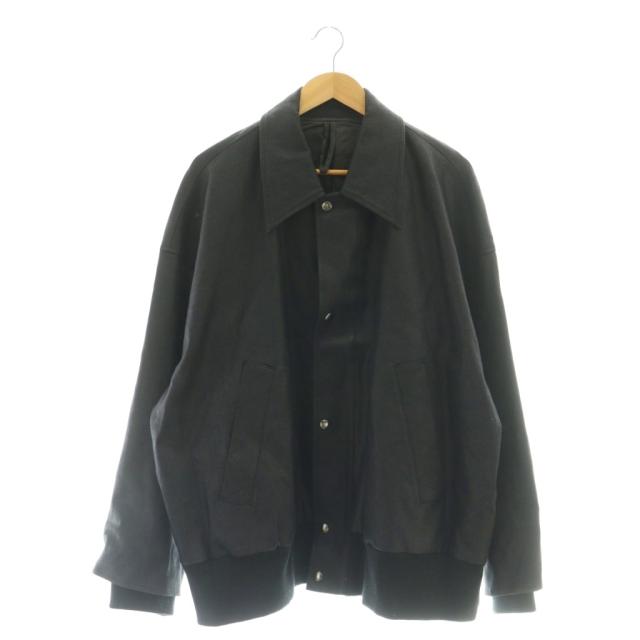 【中古】エドウィナホール Edwina Horl HOLZFALLER BLOUSON ブルゾンジャケット ステンカラー M ブラック メンズ
