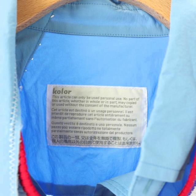 【中古】カラー kolor ナイロンレイヤードL/Sシャツ ボタンダウン 2 ライトブルー マルチカラー /ES ■OS ■SH_4