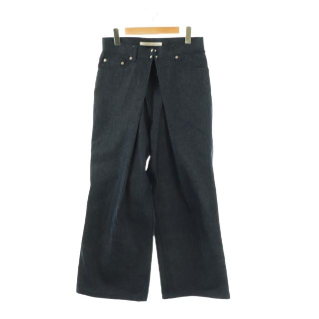 【中古】ジョンローレンスサリバン N Rigid denim wide pants indigo デニムパンツ ジーンズ コットン 44 インディゴ