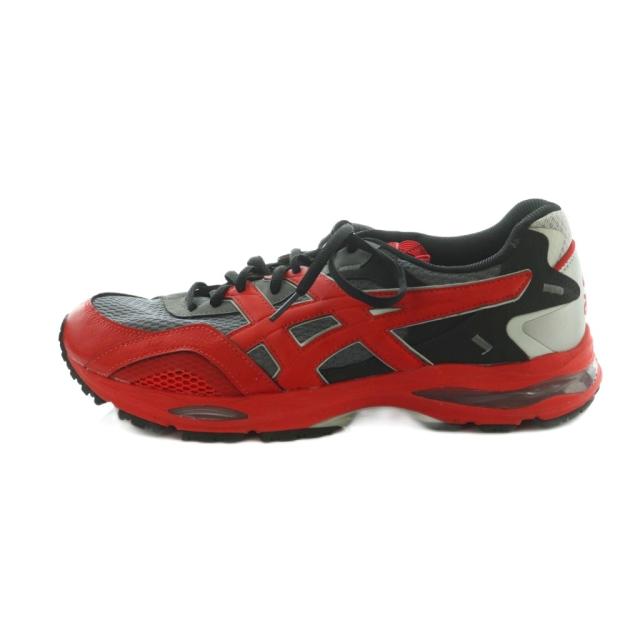 【中古】アシックス × キコ HS2-S Gel-MC Plusスニーカー シューズ US9.5 27.5cm 赤 グレー 1201A194 ■SH メンズ