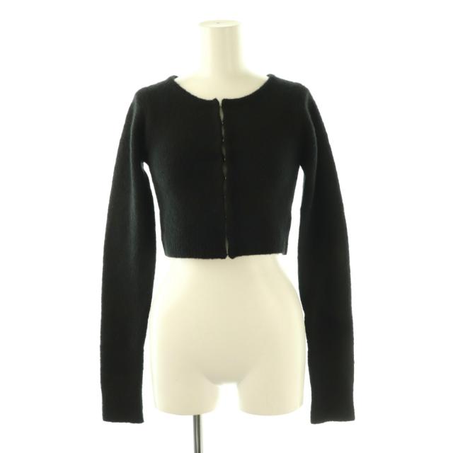 【中古】ヨービオトープランジェリー 23AW Cashmere hock cardigan カーディガン ニット クロップド F 黒 /CX ■OS