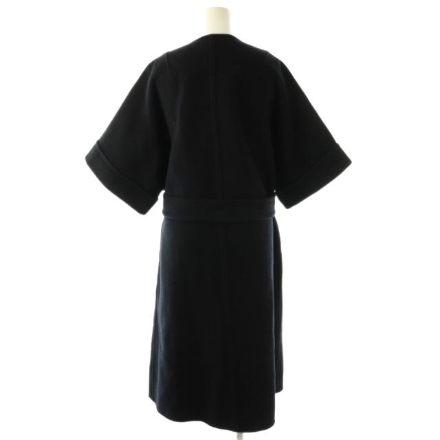 【中古】ロエフ LOEFF リバー スリーブレス ノーカラーコート アウター カシミヤ アンゴラ混 0 ネイビー /CX ■OS_1