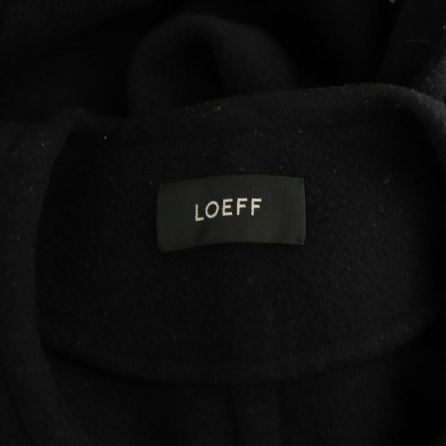 【中古】ロエフ LOEFF リバー スリーブレス ノーカラーコート アウター カシミヤ アンゴラ混 0 ネイビー /CX ■OS_6