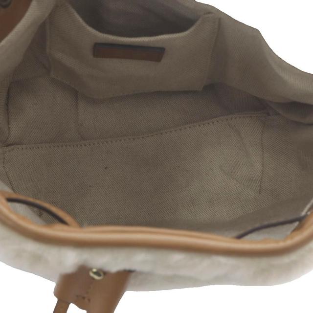 【中古】ジミーチュウ JUNO S シアリング バケット ショルダーバッグ ハンドバッグ ワンハンドル 2way アイボリー_3