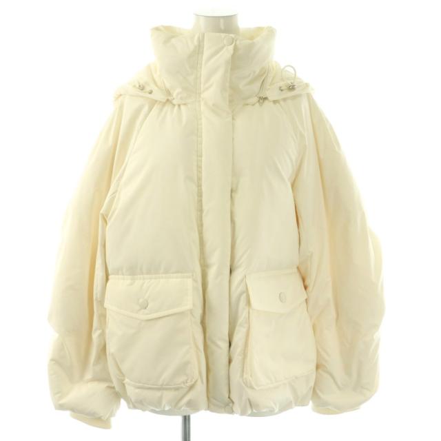 【中古】ダイアグラム グレースコンチネンタル 24AW スタンドカラー ダウンジャケット ジップアップ 36 オフホワイト