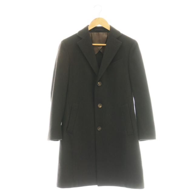 【中古】ラルディーニ LARDINI ウールチェスターコート アウター ヘリンボーン 46 ブラウン JL23143AQ メンズ