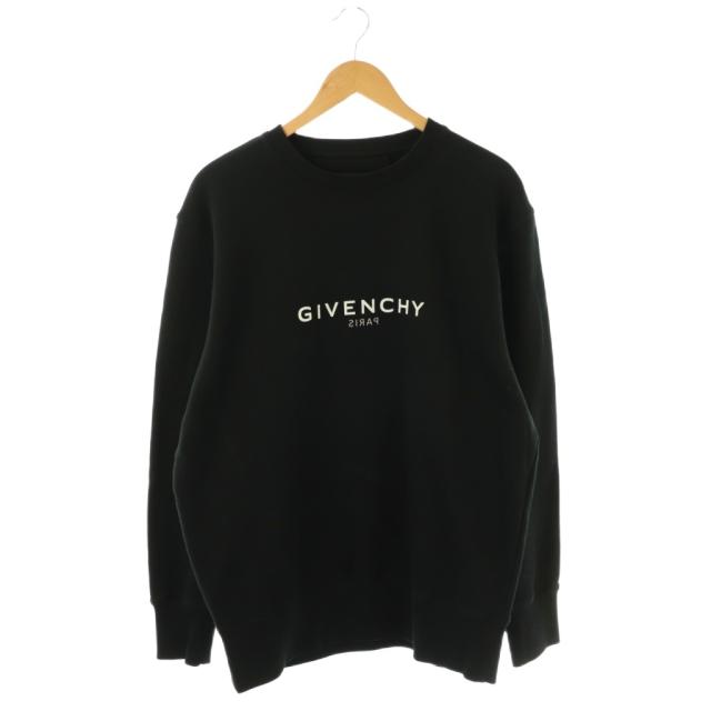 【中古】ジバンシィ GIVENCHY BMJ0CB3Y6Aリバースロゴスウェット トレーナー 長袖 コットン S 黒