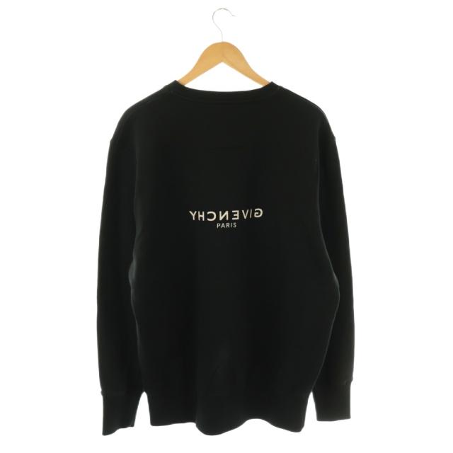 【中古】ジバンシィ GIVENCHY BMJ0CB3Y6Aリバースロゴスウェット トレーナー 長袖 コットン S 黒_1