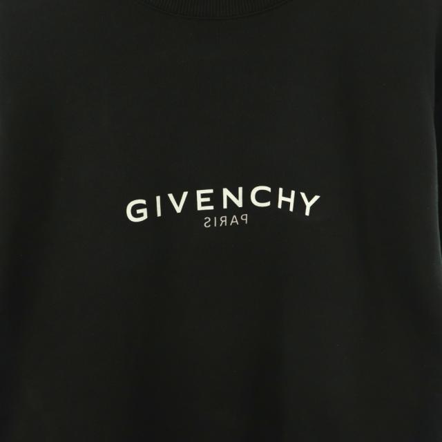 【中古】ジバンシィ GIVENCHY BMJ0CB3Y6Aリバースロゴスウェット トレーナー 長袖 コットン S 黒_3