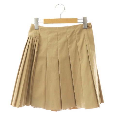 【中古】ビビィ Bibiy BELLA MINI SKIRT ラップスカート プリーツスカート F ベージュ /ES ■OS ■SH レディース