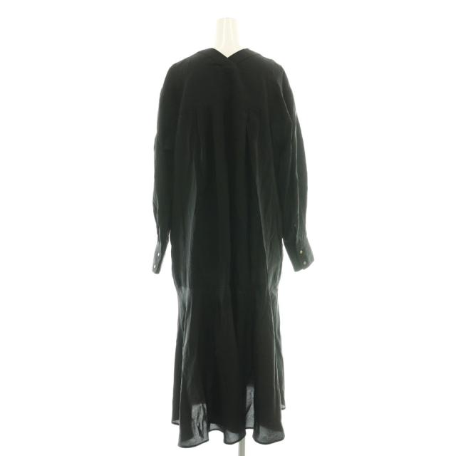 【中古】ビアズリー BEARDSLEY ガリャルダガランテ 24SS カラーレスシャツワンピース ロング F 黒いこと レディース