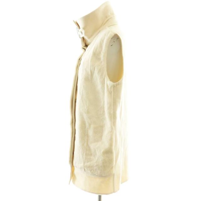【中古】エルメス HERMES カシミヤ シェアードミンク ベスト 前開き 36 アイボリー /NR ■OS レディース_2