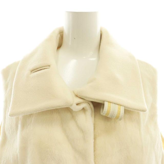 【中古】エルメス HERMES カシミヤ シェアードミンク ベスト 前開き 36 アイボリー /NR ■OS レディース_4