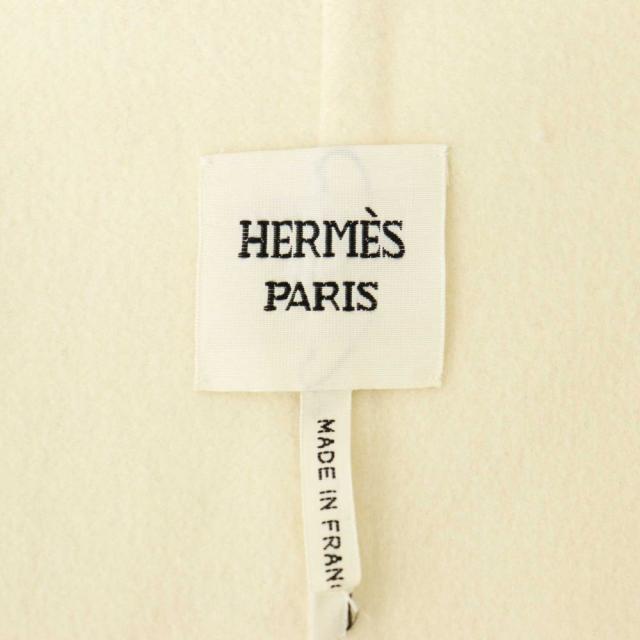 【中古】エルメス HERMES カシミヤ シェアードミンク ベスト 前開き 36 アイボリー /NR ■OS レディース_5
