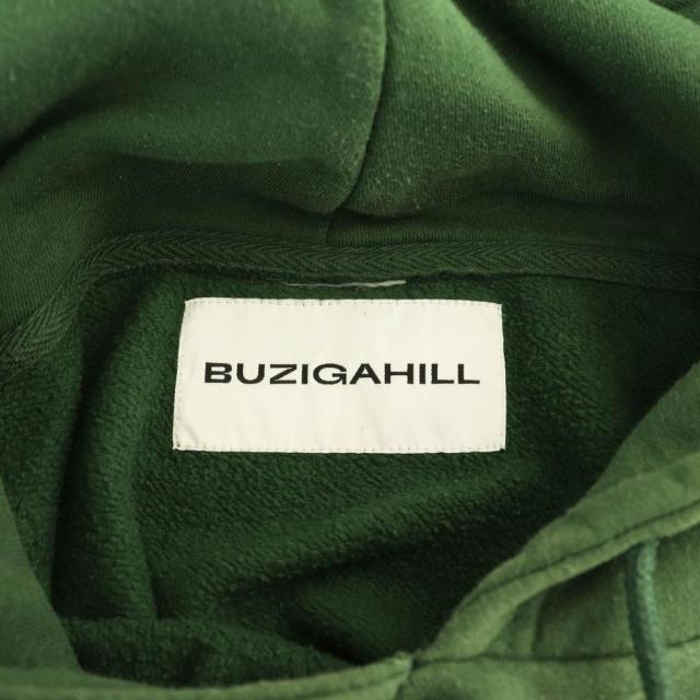 ブジガヒル BUZIGAHILL クロップドプルオーバ―パーカー 長袖 グリーン 中古】ブジガヒル BUZIGAHILL クロップドプルオーバ—パーカー 長袖