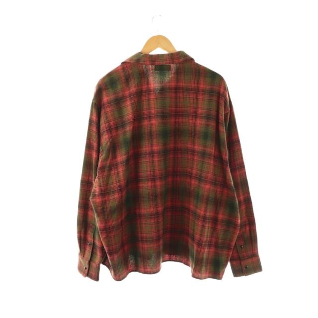 【中古】イントゥダスク DISCIPLE PLAID SHIRT シャツ 長袖 前開き コットン M ピンク グリーン ブラック DACI141-1_1