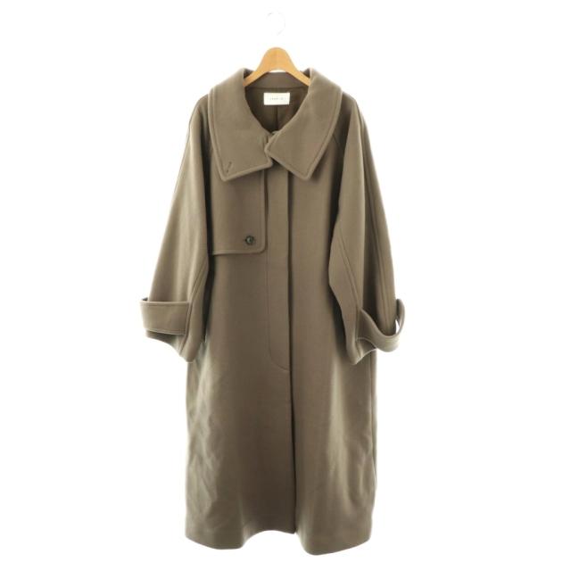 【中古】フレイアイディー FRAY I.D 24AW ウールリバーバルマカンコート アウター ロング 0 モカ /NR ■OS レディース