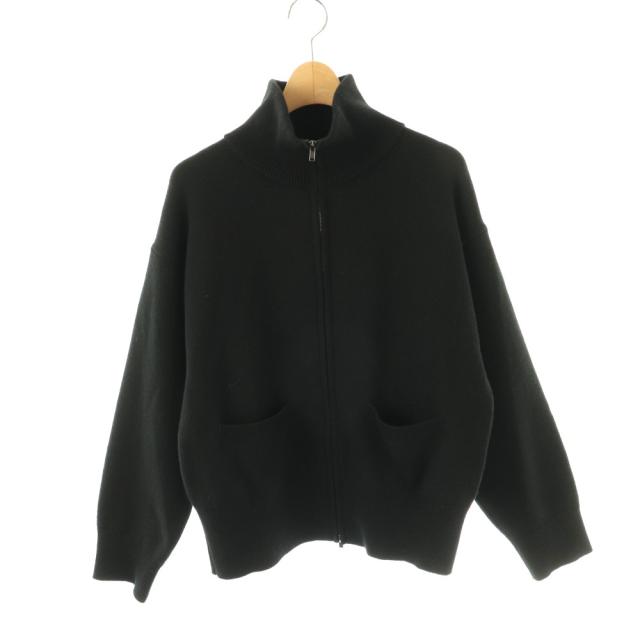 【中古】マーガレットハウエル MARGARET HOWELL 25AW FINE WOOL LOOPBACK KNITWEAR カーディガン ニット 2 ブラック