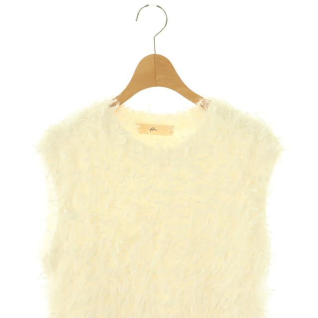 【中古】ヘイヴ Heve Tinker Knit ティンカーニット ベスト プルオーバー F 白 /NR ■OS レディース_2