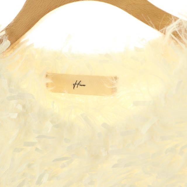 【中古】ヘイヴ Heve Tinker Knit ティンカーニット ベスト プルオーバー F 白 /NR ■OS レディース_4