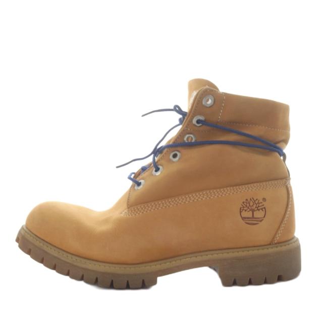 【中古】ティンバーランド Timberland 6インチ プレミアム ウォータープルーフ ブーツ ショート 7.5 イエロー /YO32 メンズ