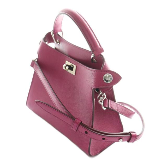 【中古】ミチノパリ michino PARIS LUTECE NANO ルテス ナノ バッグ ハンド ショルダー 2WAY レザー 紫 パープル_1