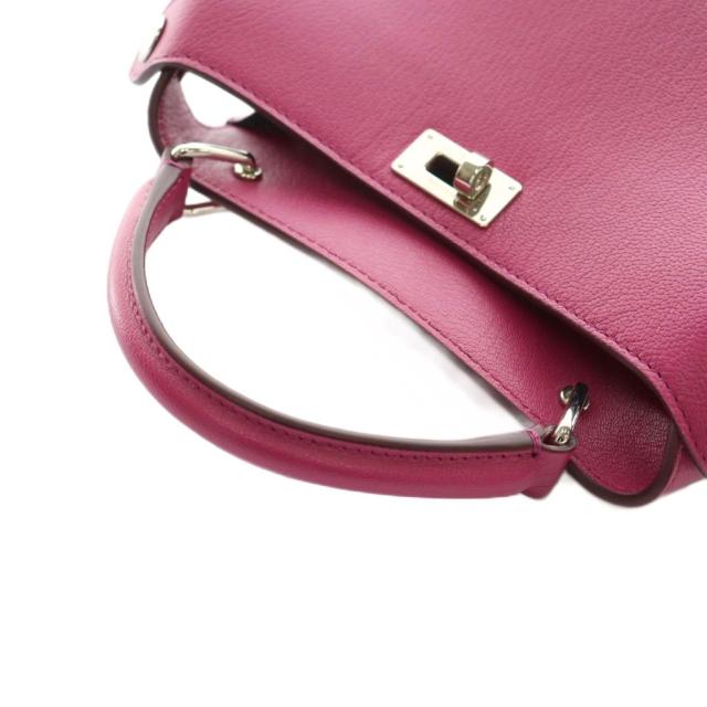 【中古】ミチノパリ michino PARIS LUTECE NANO ルテス ナノ バッグ ハンド ショルダー 2WAY レザー 紫 パープル_3