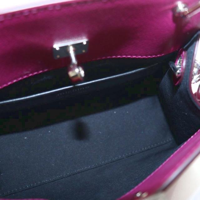【中古】ミチノパリ michino PARIS LUTECE NANO ルテス ナノ バッグ ハンド ショルダー 2WAY レザー 紫 パープル_5