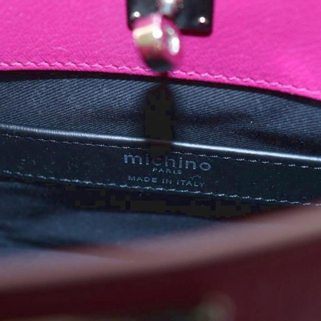 【中古】ミチノパリ michino PARIS LUTECE NANO ルテス ナノ バッグ ハンド ショルダー 2WAY レザー 紫 パープル_6