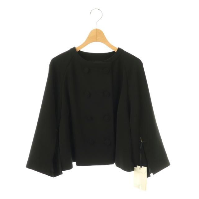 【中古】グレースクラス GRACE Class ケープスリーブジャケット アウター ノーカラー 36 黒 /NR ■OS ■SH レディース