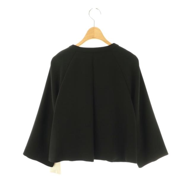【中古】グレースクラス GRACE Class ケープスリーブジャケット アウター ノーカラー 36 黒 /NR ■OS ■SH レディース