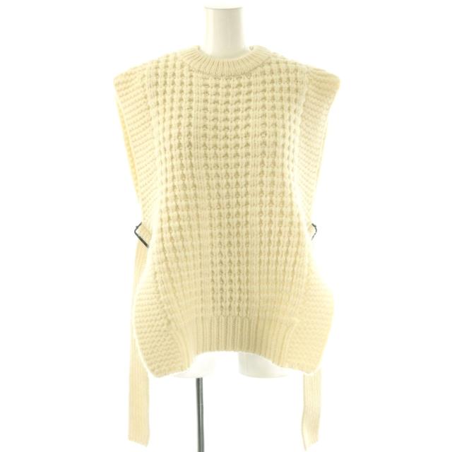 【中古】ハイク HYKE 24AW WAFFLE-KNIT SWEATER VEST ベスト ニット プルオーバー 1 アイボリー 11374 /CX ■OS