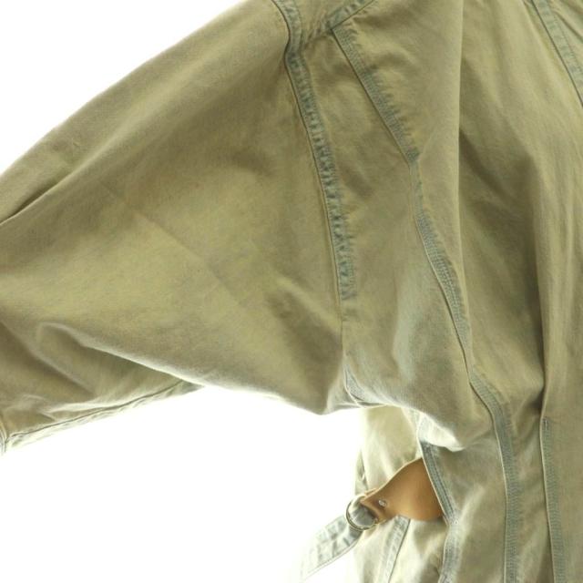 【中古】未使用品 フォトコピュー PHOTOCOPIEU ASTRID デニムワンピース ロング 38 ライトブルー ベージュ