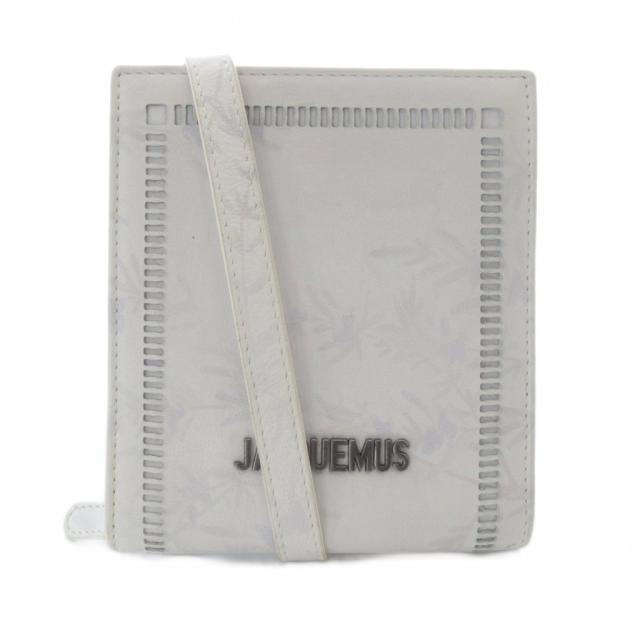 【中古】ジャックムス JACQUEMUS ショルダーバッグショルダーウォレットバッグ ロゴ 白 ホワイト /SR ■SH レディース