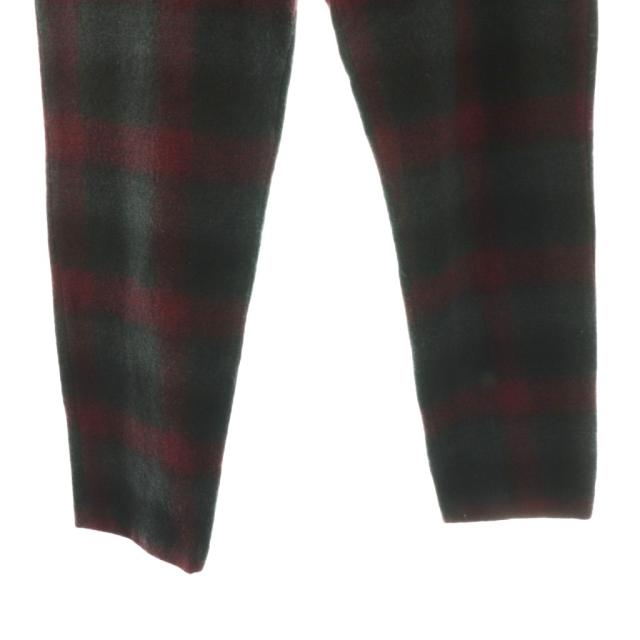 【中古】ヨウジヤマモト コレクションズ 24AW パンツ チェック ジッパーフライ 1 ボルドー グレー ブラック /DO_4