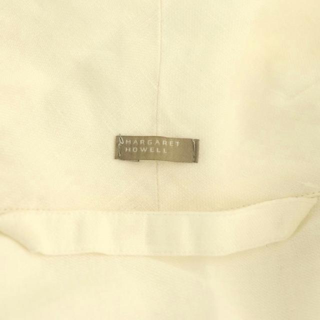 【中古】マーガレットハウエル MARGARET HOWELL リネンロングラップコート スプリングコート F ホワイト_5