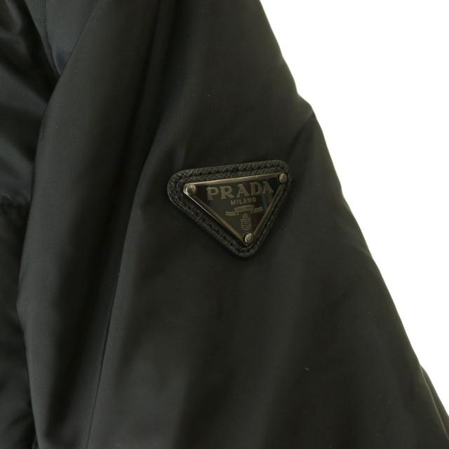 【中古】プラダ PRADA 三角プレート ダウンジャケット ジップアップ 38 ブラック 290545 /DF ■OS レディース_4