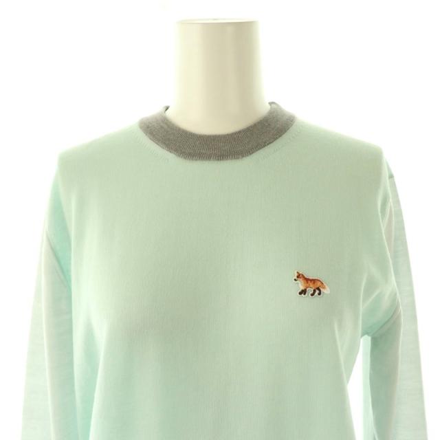 【中古】メゾンキツネ BABY FOX PATCH COLOR BLOCK JUMPERP ニット セーター 長袖 薄手 XS MW00808KT1036_3