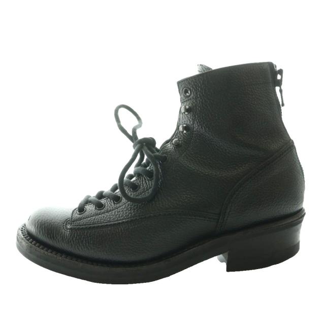 【中古】ジュンハシモト junhashimoto バックジップ ブーツ BACK ZIP BOOTS アンクル ショート 41 黒 ブラック /SS