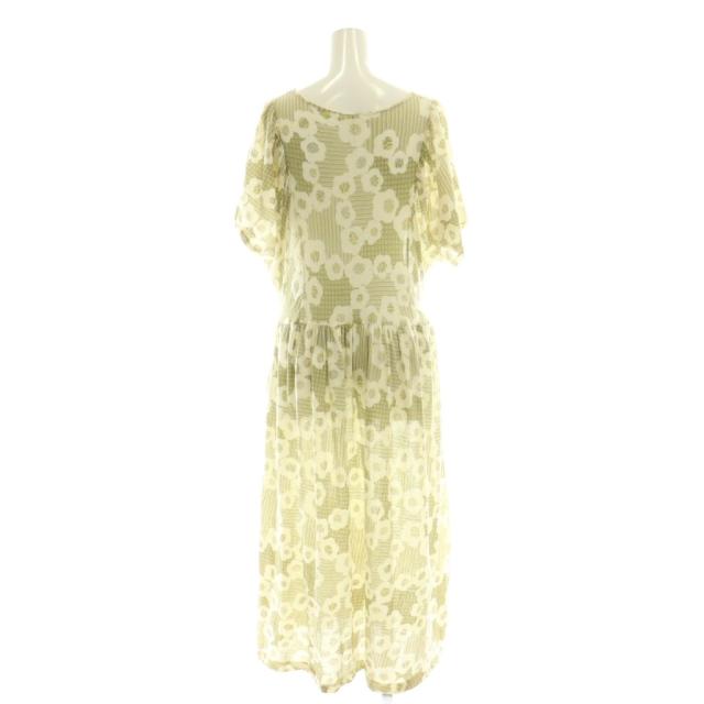 【中古】ミナペルホネン mina perhonen flower dance ワンピース シルク混 38 ベージュ マルチカラー /CX ■OS_1