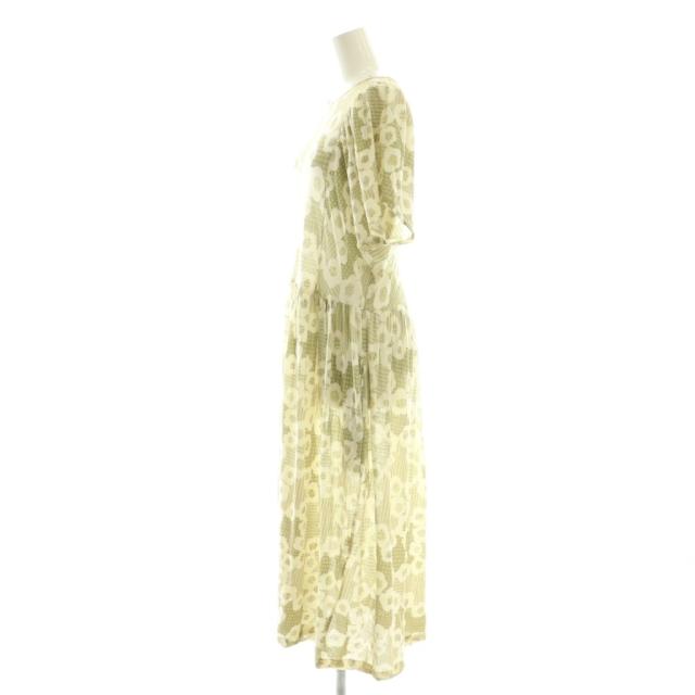 【中古】ミナペルホネン mina perhonen flower dance ワンピース シルク混 38 ベージュ マルチカラー /CX ■OS_2