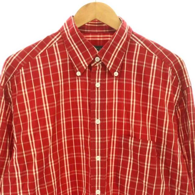 【中古】グッチ GUCCI チェック ボタンダウン 長袖シャツ 42/16 赤 /CX ■OS メンズ_2