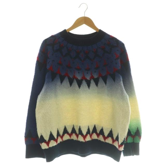 【中古】サカイ sacai Jacquard Knit Pullover ジャガード ニット プルオーバー セーター 2 マルチカラー 24-03334