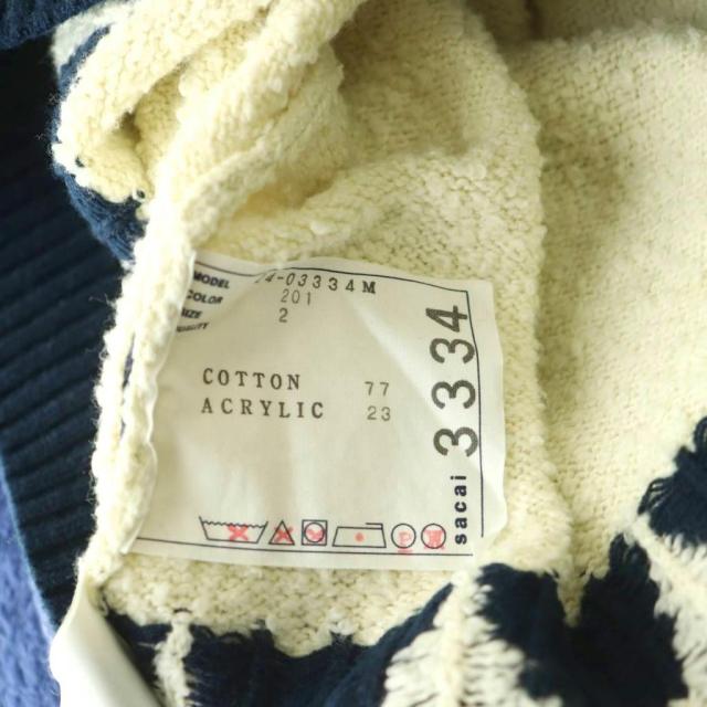 【中古】サカイ sacai Jacquard Knit Pullover ジャガード ニット プルオーバー セーター 2 マルチカラー 24-03334_4