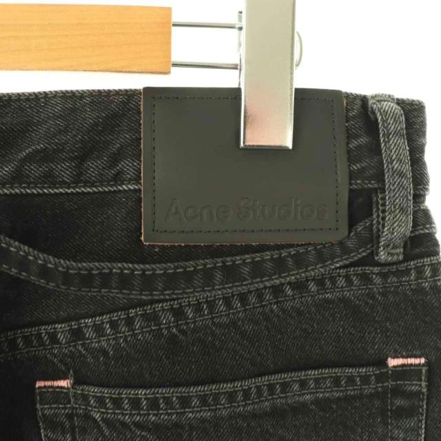 【中古】アクネ ストゥディオズ Acne Studios ワイドデニムパンツバギーパンツ ボタンフライ 28 ブラック /HK ■OS_5