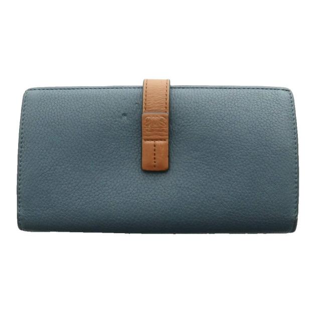 【中古】ロエベ LOEWE バーティカルウォレット 二つ折り財布 レザー 茶 ブラウン /SS ■OS ■OH レディース