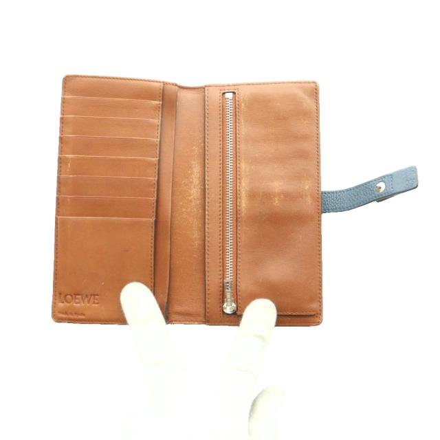 【中古】ロエベ LOEWE バーティカルウォレット 二つ折り財布 レザー 茶 ブラウン /SS ■OS ■OH レディース_4