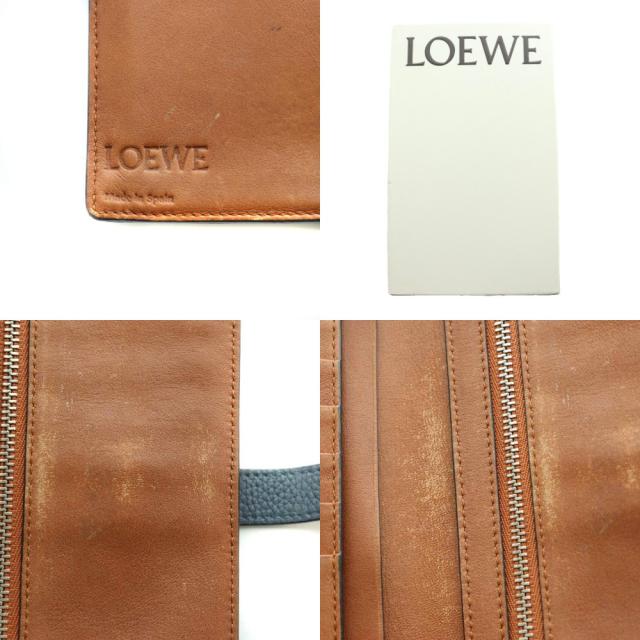 【中古】ロエベ LOEWE バーティカルウォレット 二つ折り財布 レザー 茶 ブラウン /SS ■OS ■OH レディース_7
